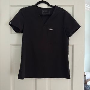 Figs black scrub top